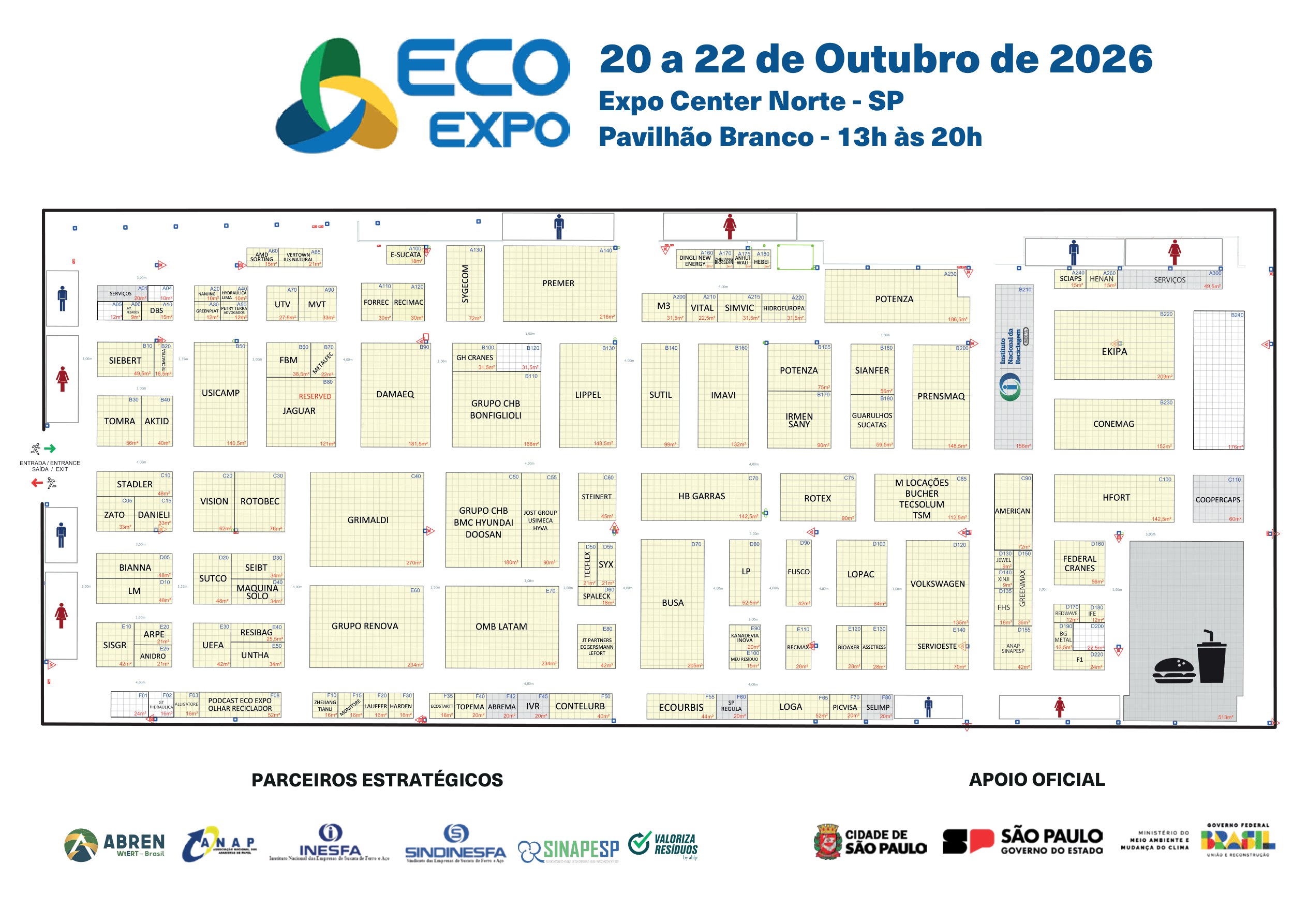Planta do pavilhão ECO EXPO 2026